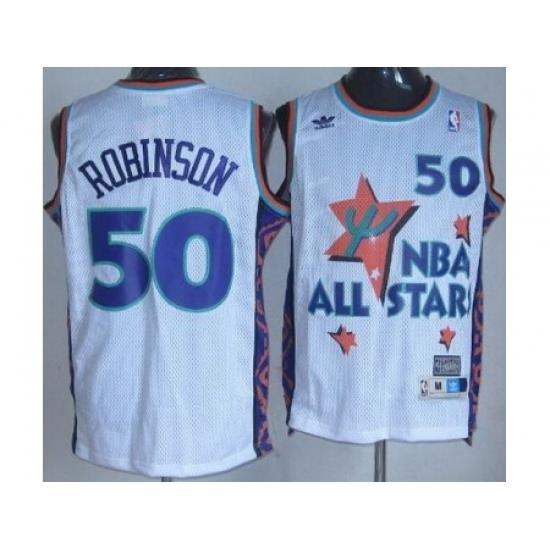San Antonio Spurs 50 David Robinson White 95 All Star NBA Jerseys