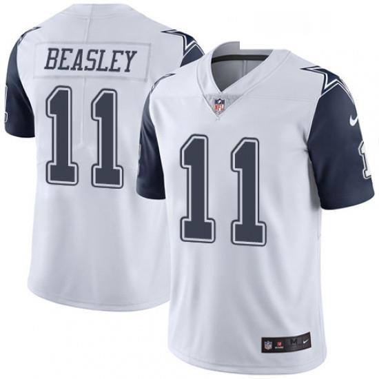Mens Nike Dallas CoWboys 11 Cole Beasley Limited White Rush Vapor Untouchable NFL Jersey