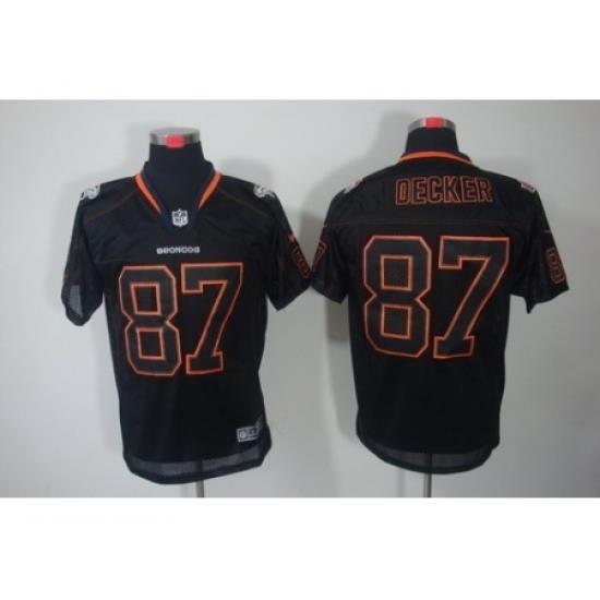 Nike Denver Broncos 87 Eric Decker Black Elite Lights Out NFL Jersey