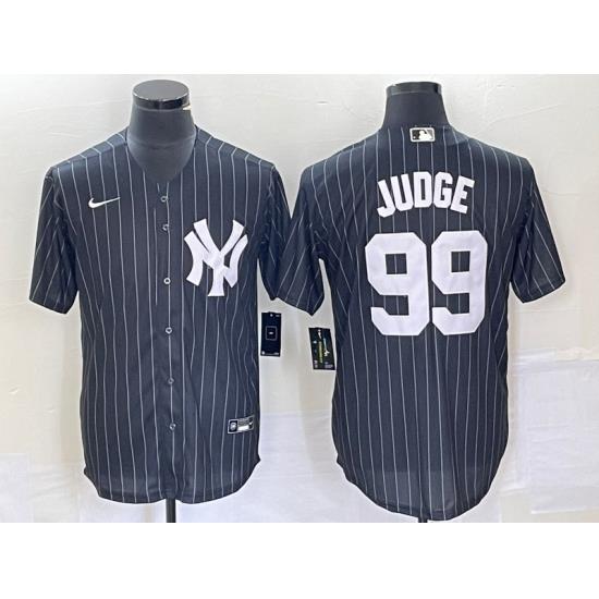 Men NeW York Yankees 99 Aaron Judge Black Cool Base Stitched Baseball Jersey