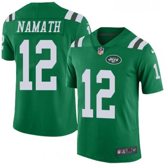 Mens Nike New York Jets 12 Joe Namath Limited Green Rush Vapor Untouchable NFL Jersey
