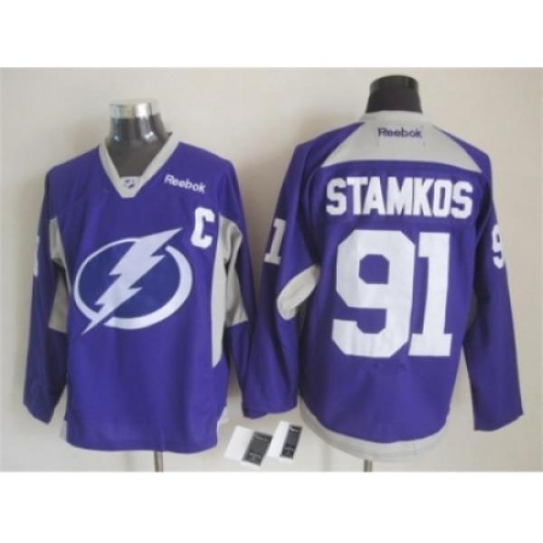 NHL Tampa Bay Lightning #91 Steven Stamkos purple jerseys