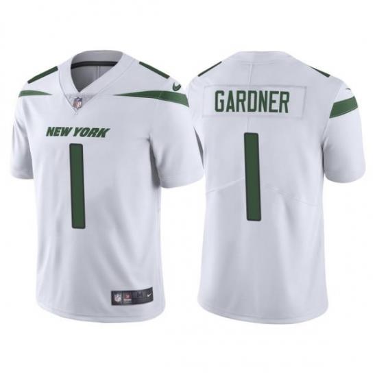 Nike New York Jets 1 Ahmad Gardner White Youth 2022 NFL Draft Vapor Untouchable Limited Jersey