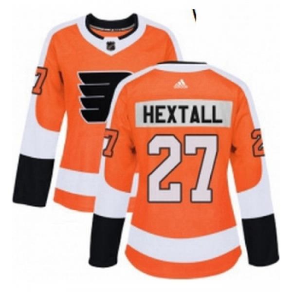 Womens Adidas Philadelphia Flyers 27 Ron Hextall Premier Orange Home NHL Jersey
