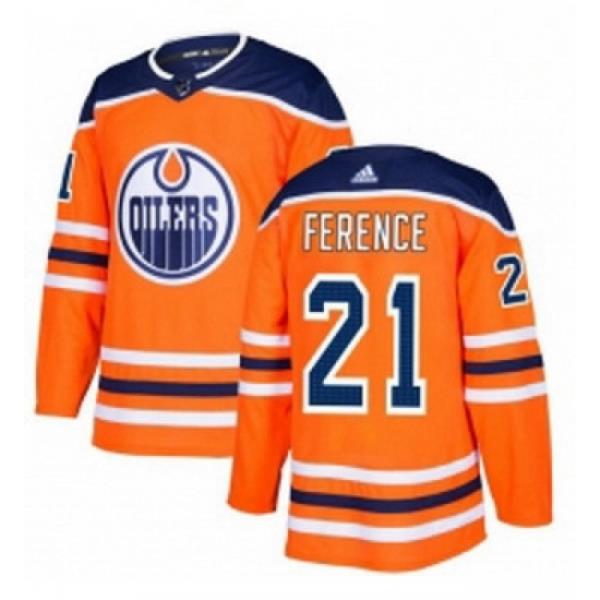 Youth Adidas Edmonton Oilers 21 Andrew Ference Authentic Orange Home NHL Jersey