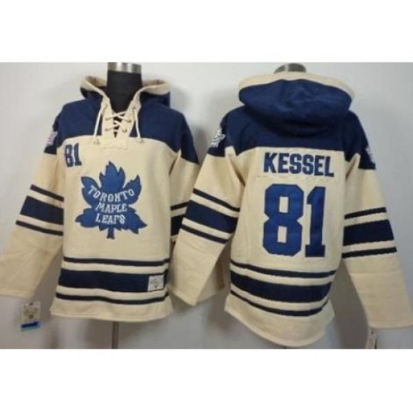 Toronto Maple Leafs 81 Phil Kessel Cream Stitched NHL Sawyer Hooded Sweatshirt