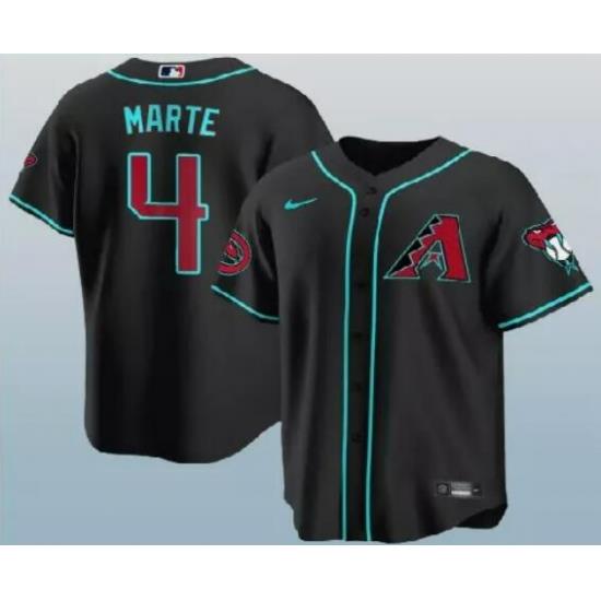 Men Arizona Diamondbacks #4 Ketel Marte 2024 Black Stitched MLB Jersey