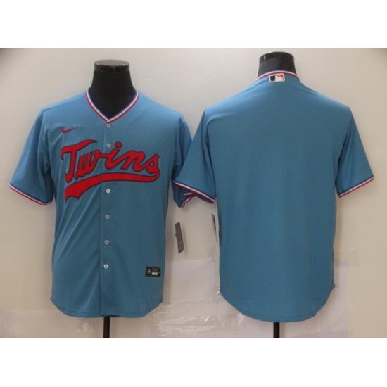 Men Nike Minnesota TWins Light Blue Alternate Authentic Team Blank MLB Jersey