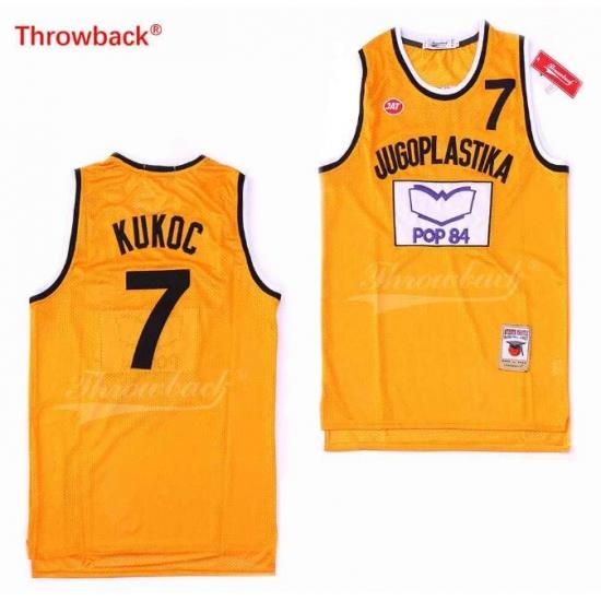 Toni Kukoc 7 Jugoplastika Split Basketball Jersey NBA