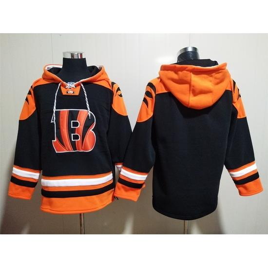 NFL Men Cincinnati Bengals Blank Stitched Hoodie