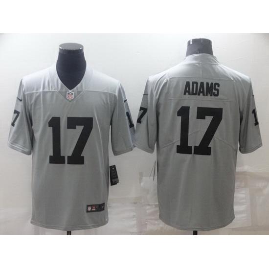 Men Las Vegas Raiders 17 Davante Adams Grey Limited Stitched jersey