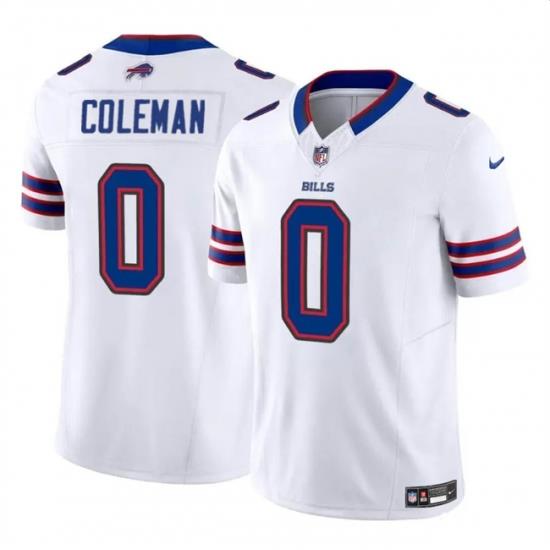 Youth Buffalo Bills 0 Keon Coleman White 2024 Draft F U S E  Vapor Untouchable Limited Stitched Football Jersey