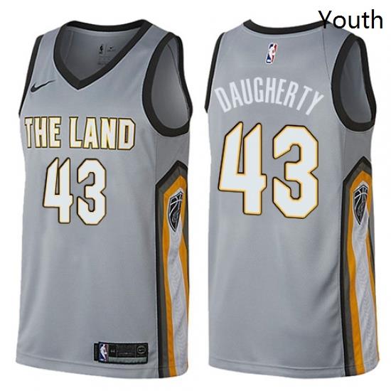Youth Nike Cleveland Cavaliers 43 Brad Daugherty Swingman Gray NBA Jersey City Edition