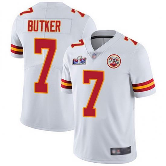 Nike Chiefs 7 Harrison Butker White Youth Bound Stitched NFL Vapor Untouchable Limited 2024 Super Bowl LVIII Jersey