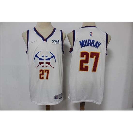 Men Denver Nuggets 27 Jamal Murray White Nike Swingman 2021