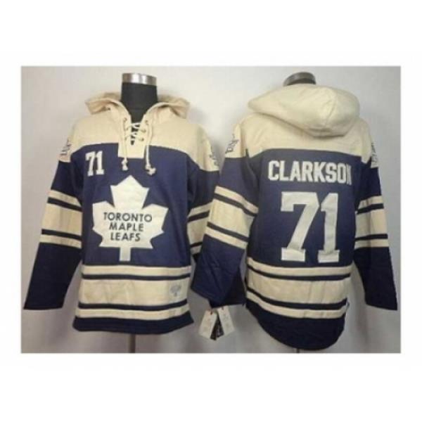 NHL Jerseys Toronto Maple Leafs #71 Clarkson blue-cream[pullover hooded sweatshirt]