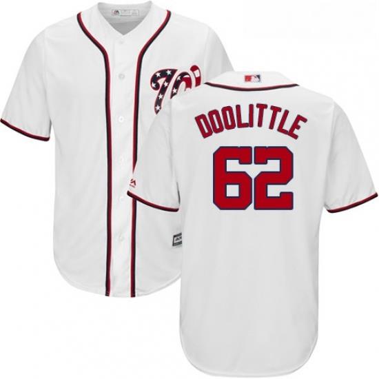Youth Majestic Washington Nationals 62 Sean Doolittle Authentic White Home Cool Base MLB Jersey