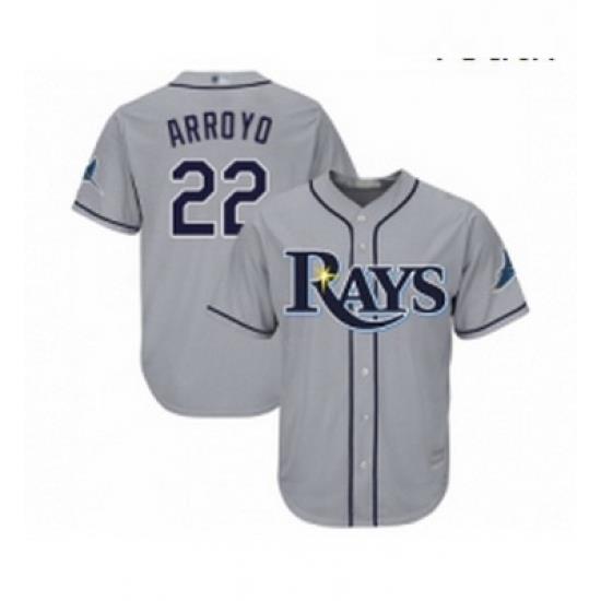 Youth Tampa Bay Rays 22 Christian Arroyo Replica Grey Road Cool Base Baseball Jersey