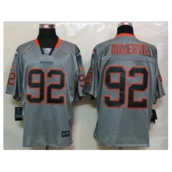 Nike Denver Broncos 92 Elvis Dumervil Grey Elite Lights Out NFL Jersey
