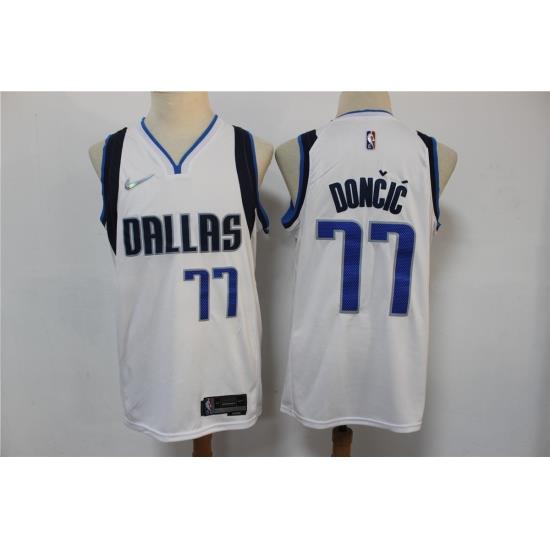 Men Dallas Mavericks Luka Don?i? 77 White 75th Anniversary Nike Stitched Jersey
