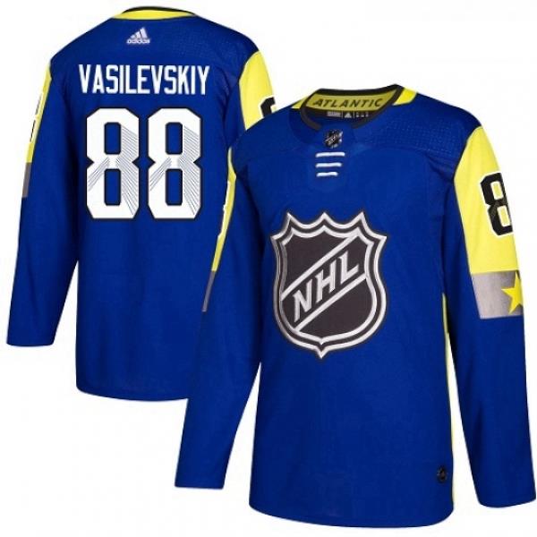 Youth Adidas Tampa Bay Lightning 88 Andrei Vasilevskiy Authentic Royal Blue 2018 All Star Atlantic Division NHL Jersey