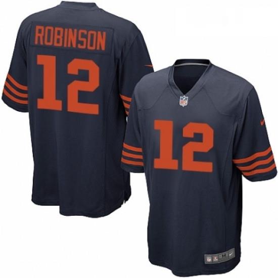 Mens Nike Chicago Bears 12 Allen Robinson Game Navy Blue Alternate NFL Jersey
