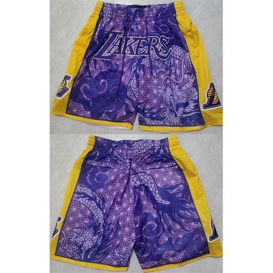 Men Los Angeles Lakers Purple Shorts