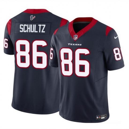 Men Houston Texans 86 Dalton Schultz Navy 2023 F U S E Vapor Untouchable Stitched Football Jersey