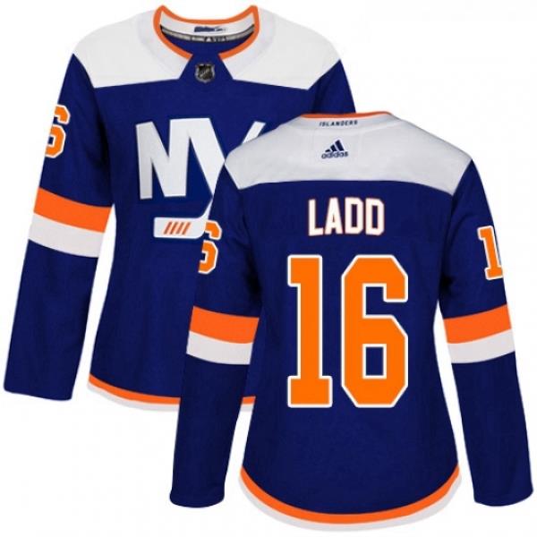 Womens Adidas New York Islanders 16 Andrew Ladd Premier Blue Alternate NHL Jersey
