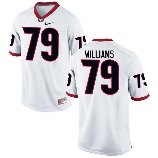 Men Georgia Bulldogs #79 Allen Williams College Football Jerseys-White