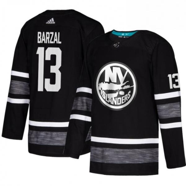 Mens Adidas New York Islanders 13 Mathew Barzal Black 2019 All Star Game Parley Authentic Stitched NHL Jersey