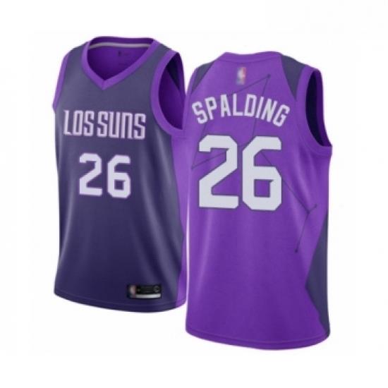 Youth Phoenix Suns 26 Ray Spalding Swingman Purple Basketball Jersey City Edition