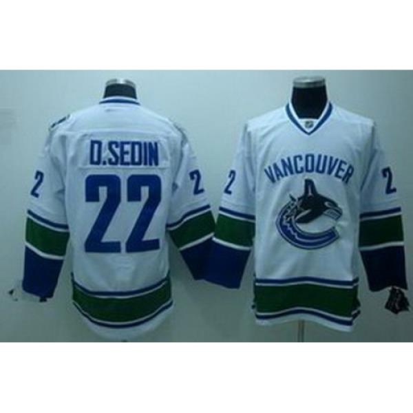 KIDS Vancouver Canucks 22 D.sedin white Jersey