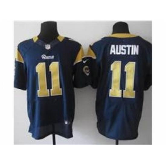 Nike St. Louis Rams 11 Tavon Austin Blue Elite NFL Jersey