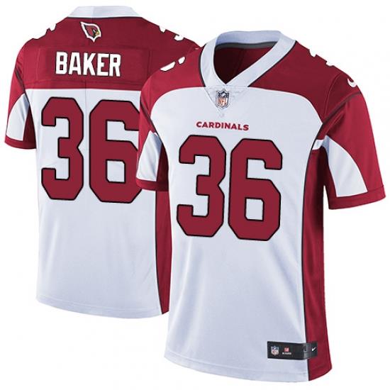 Nike Cardinals #36 Budda Baker White Mens Stitched NFL Vapor Untouchable Limited Jersey
