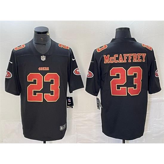 Men San Francisco 49ers 23 Christian McCaffrey Black Vapor Untouchable Limited Stitched Jersey