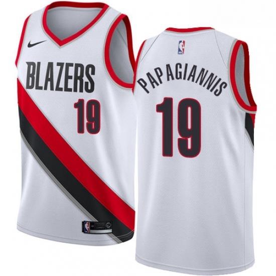 Womens Nike Portland Trail Blazers 19 Georgios Papagiannis Swingman White NBA Jersey Association Edition