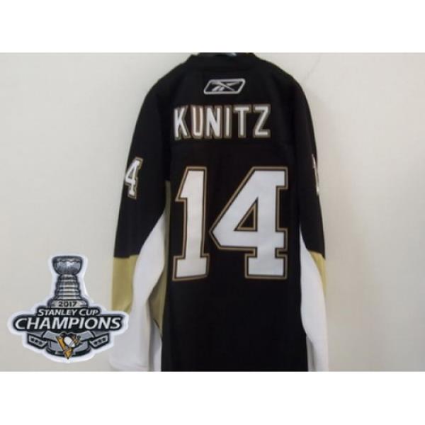 Penguins #14 Chris Kunitz Black 2017 Stanley Cup Finals Champions Stitched NHL Jersey