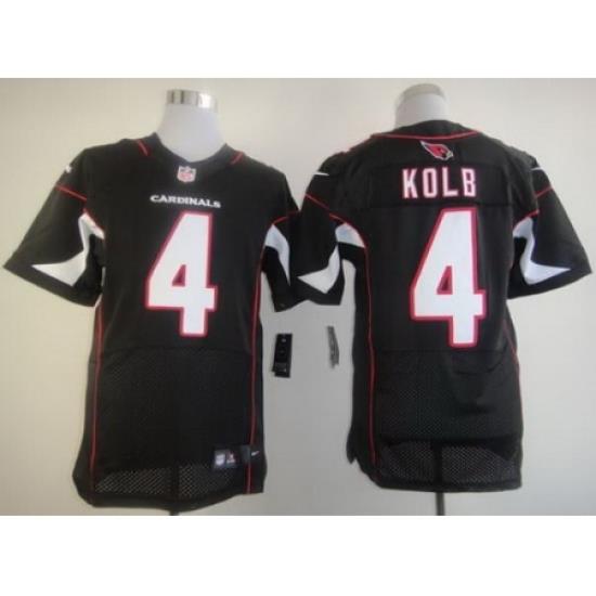 Nike Arizona Cardinals 4 Kevin Kolb Black Elite NFL Jersey