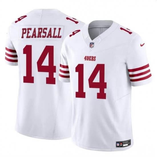 Youth San Francisco 49ers 14 Ricky Pearsall White 2024 Draft F U S E  Vapor Untouchable Limited Stitched Football Jersey