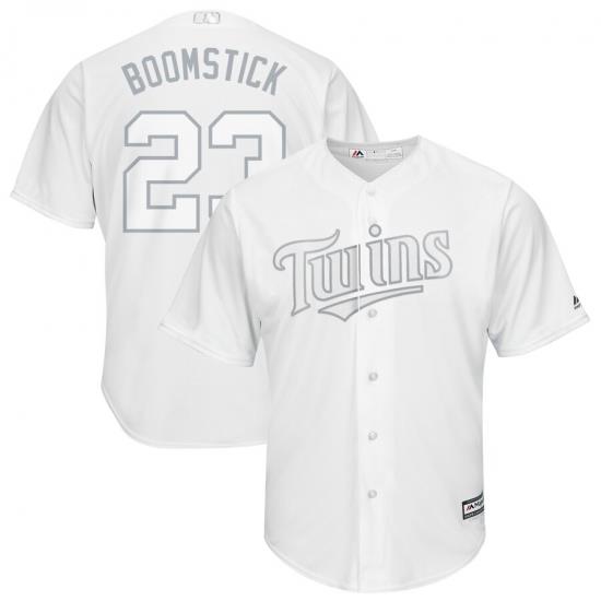 Twins 23 Nelson Cruz Boomstick White 2019 Players Weekend Player Jersey