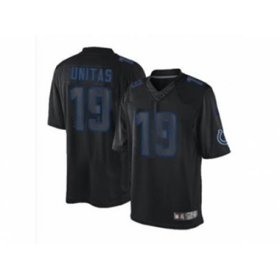 Nike Indianapolis Colts 19 Johnny Unitas black Limited Impact NFL Jersey
