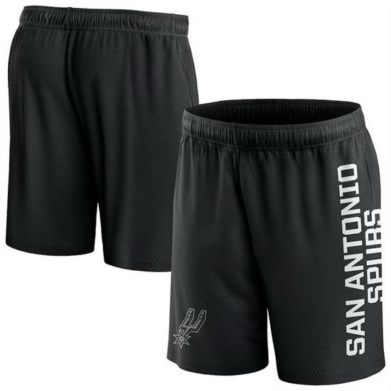 Men San Antonio Spurs Black Post Up Mesh Shorts