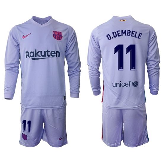 Men Barcelona Long Sleeve Soccer Jerseys 546