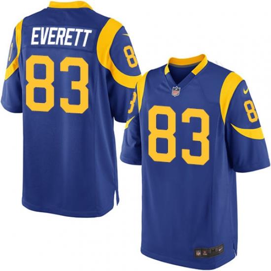 Nike Rams #83 Gerald Everett Royal Blue Alternate Youth Stitched NFL Elite Jersey