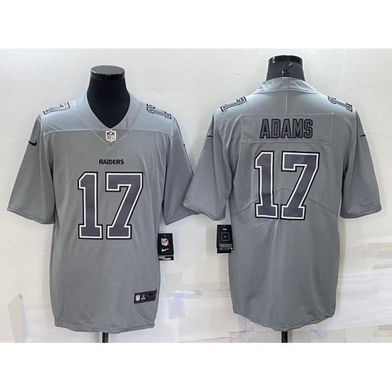Men Las Vegas Raiders 17 Davante Adams Grey Atmosphere Fashion Stitched Jersey