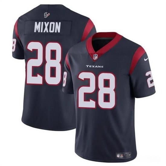 Men Houston Texans 28 Joe Mixon Navy Vapor Untouchable Stitched Football Jersey