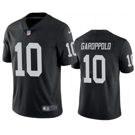 Men Las Vegas Raiders 10 Jimmy Garoppolo Black Vapor Untouchable Stitched Football Jersey