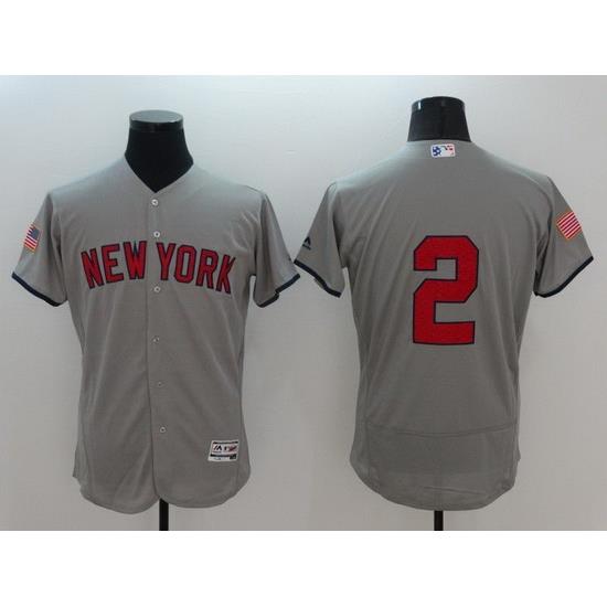 Men NeW York Yankees 2 No name Grey Elite Independent Edition 2021 MLB Jerseys
