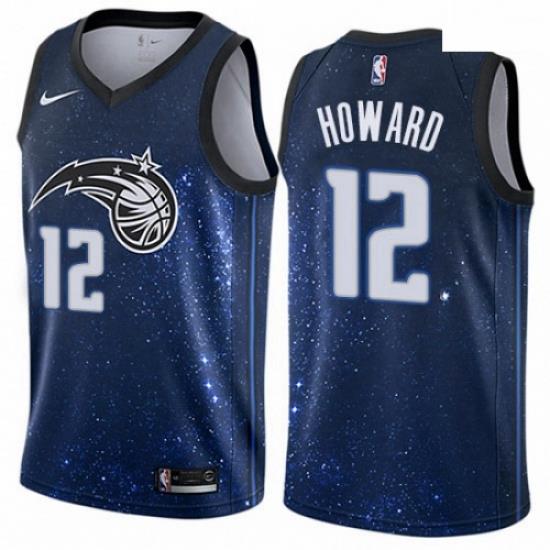Mens Nike Orlando Magic 12 Dwight Howard Authentic Blue NBA Jersey City Edition